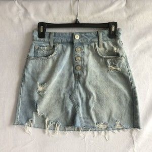 BDG Urban Outfitters Button Up Denim Mini Skirt Size S